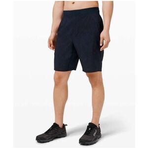 Lululemon Mens XL Shorts Navy Blue Camo Athletic Gym‎ Workout Casual Activewear